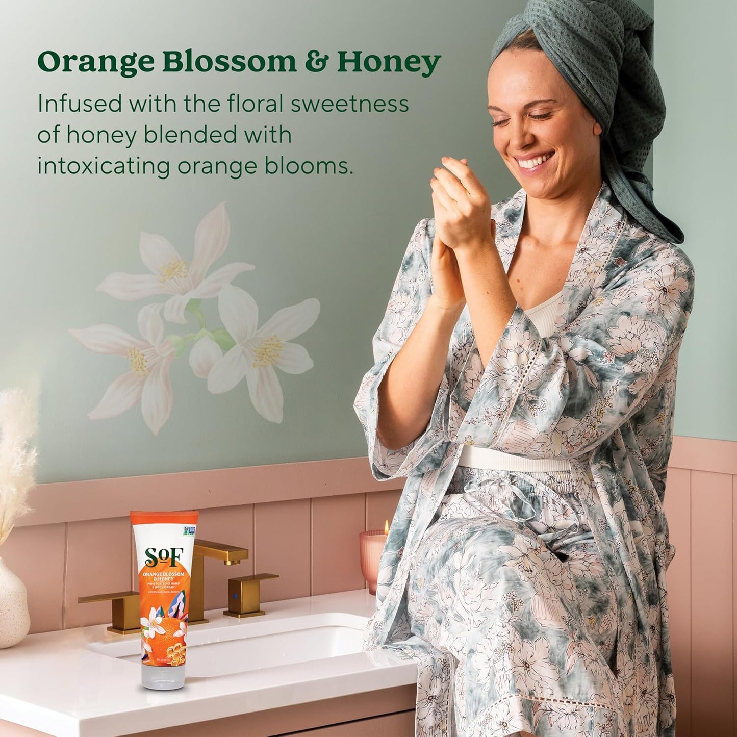 South of France Orange Blossom and Honey Moisturizing Hand and Body Cream Travel Size 1 fl. oz