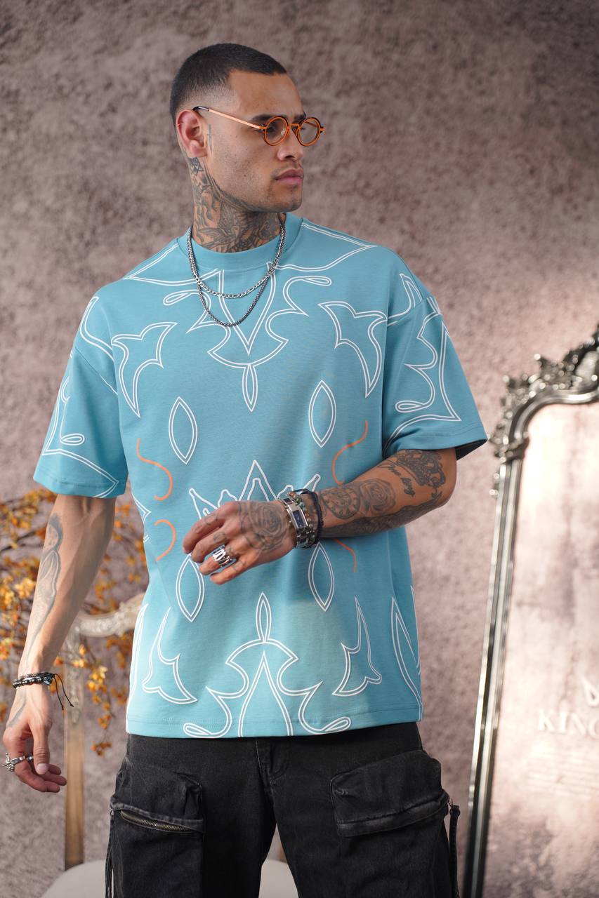 Deftlouwear Digital Print Rayon Shirt - Men's Short Sleeve Beach Shirt - Lightweight Summer Top