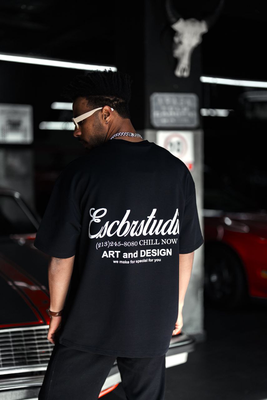 Escbrstudio Graphic Cotton Tee / Chill Now Art Design T-Shirt