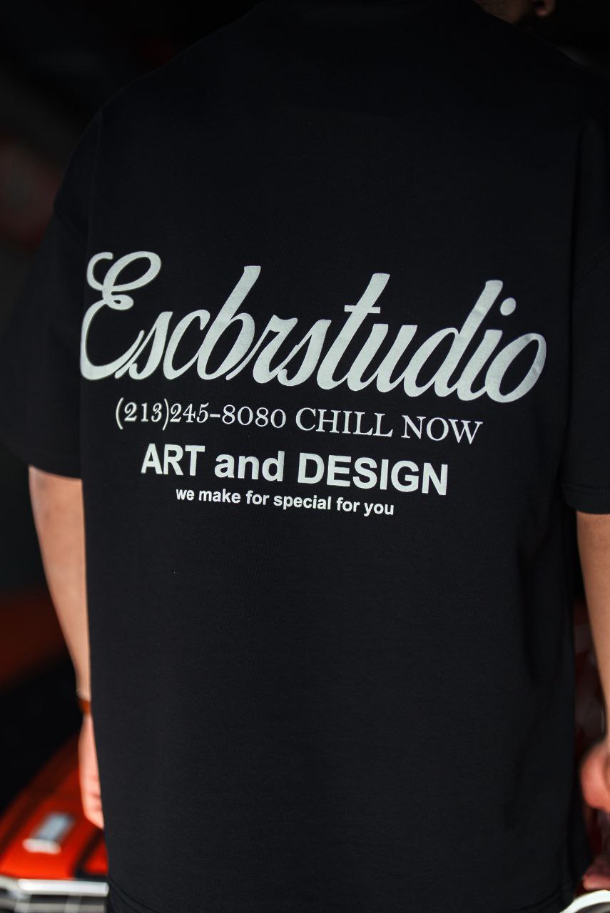 Escbrstudio Graphic Cotton Tee / Chill Now Art Design T-Shirt