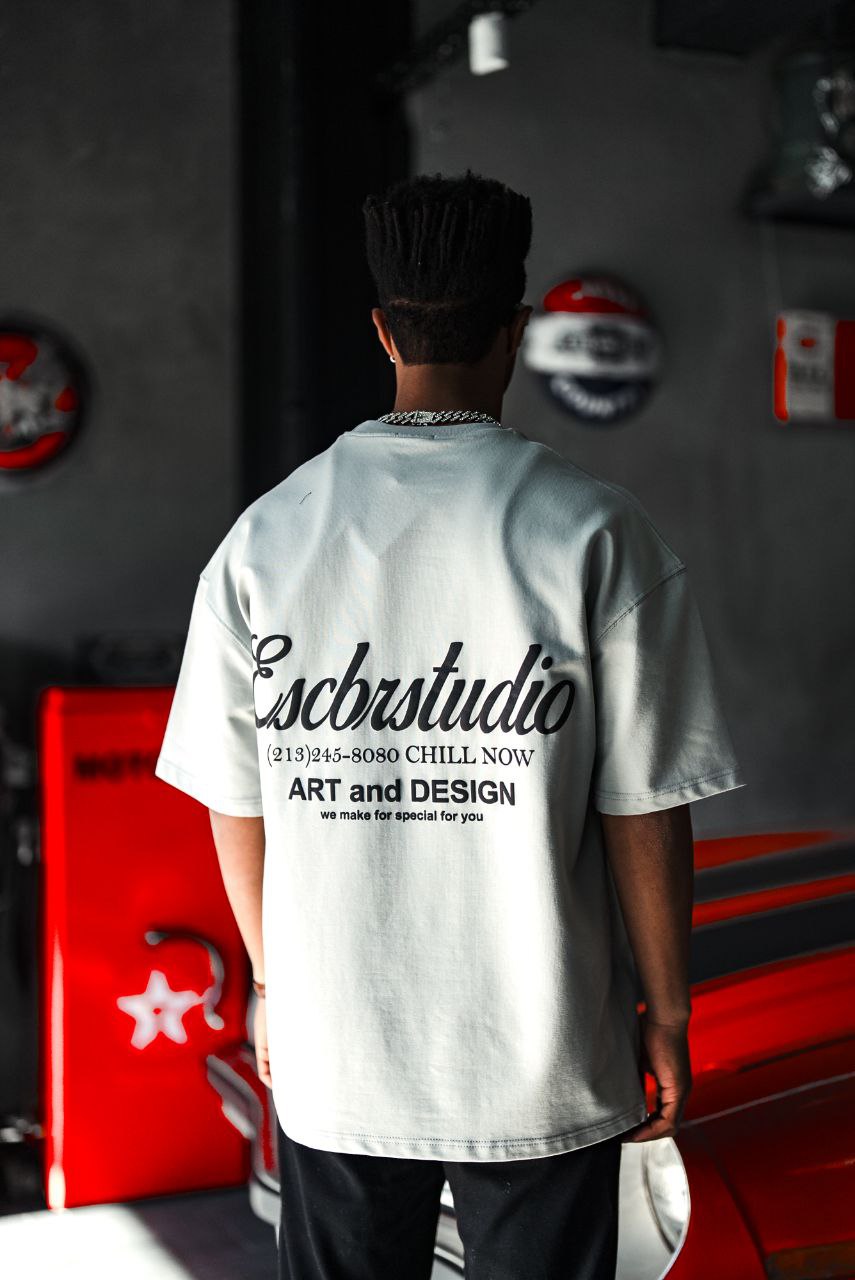 Escbrstudio Graphic Cotton Tee / Chill Now Art Design T-Shirt