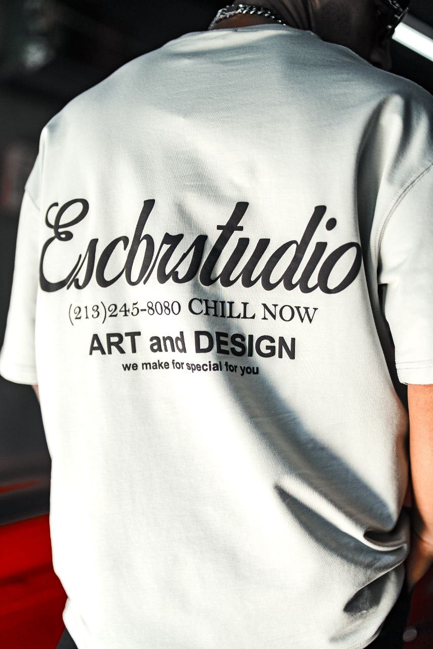 Escbrstudio Graphic Cotton Tee / Chill Now Art Design T-Shirt