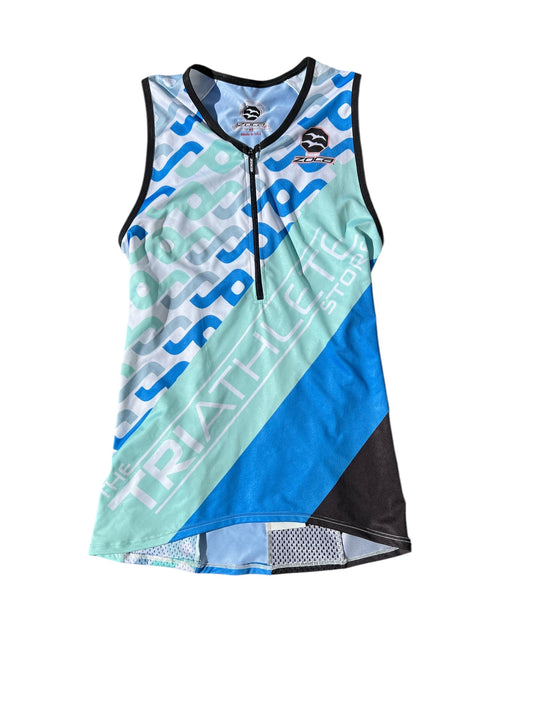 The Triathlete Store Women's Triathlon Singlet, Blue (XS, S)