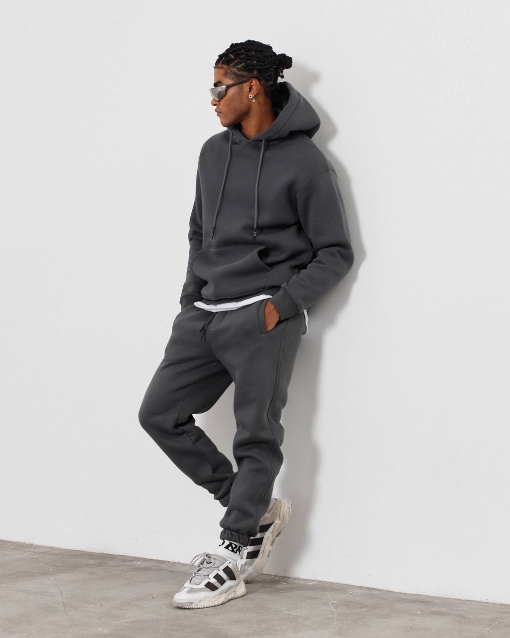Oversized Hoodie Sweatshirt in Solid Color