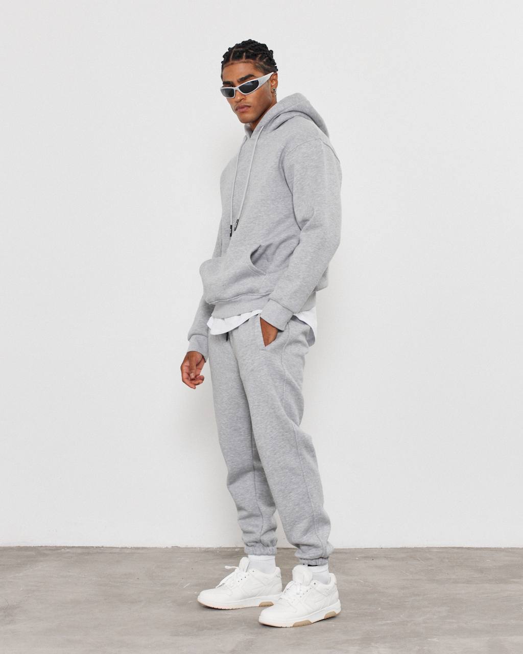 Oversized Hoodie Sweatshirt in Solid Color