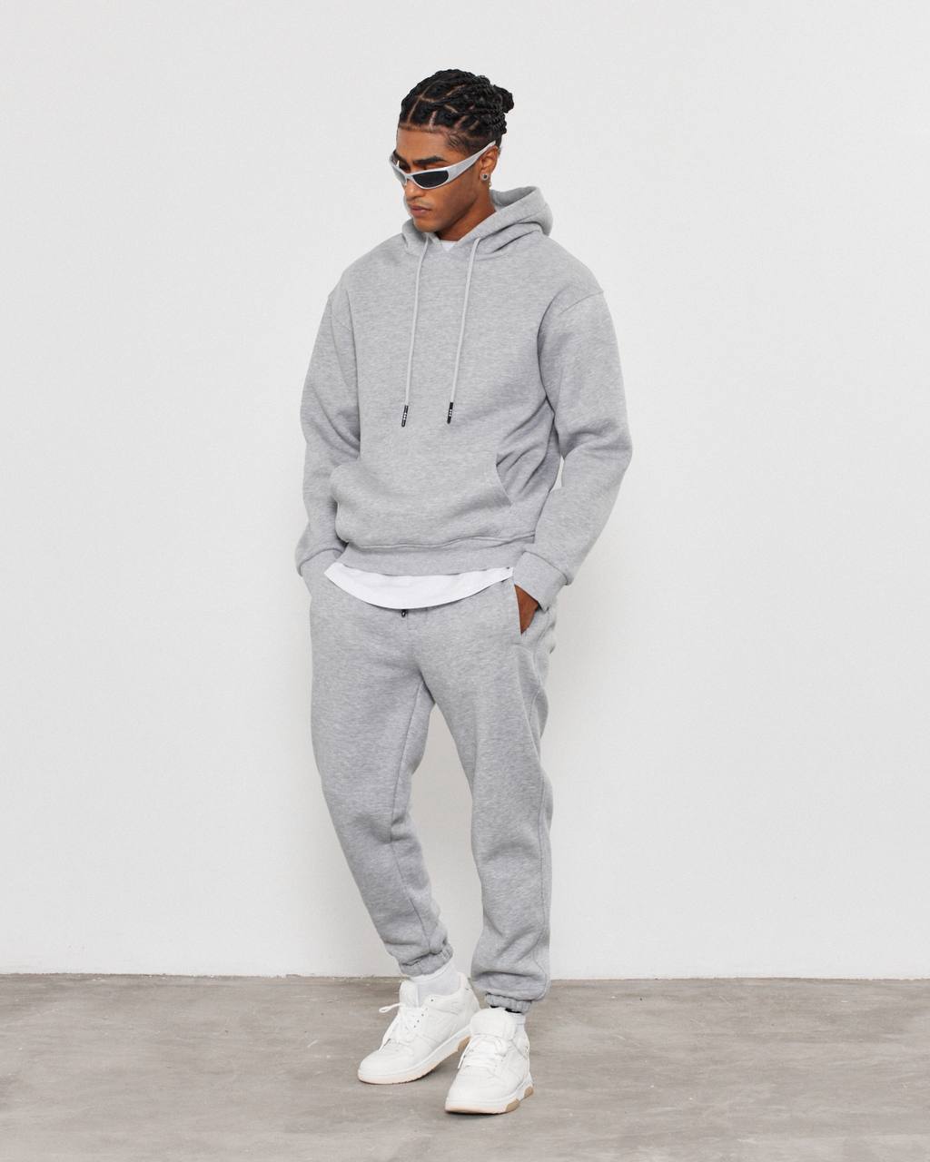Oversized Hoodie Sweatshirt in Solid Color