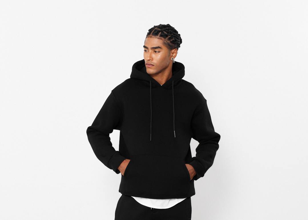 Oversized Hoodie Sweatshirt in Solid Color
