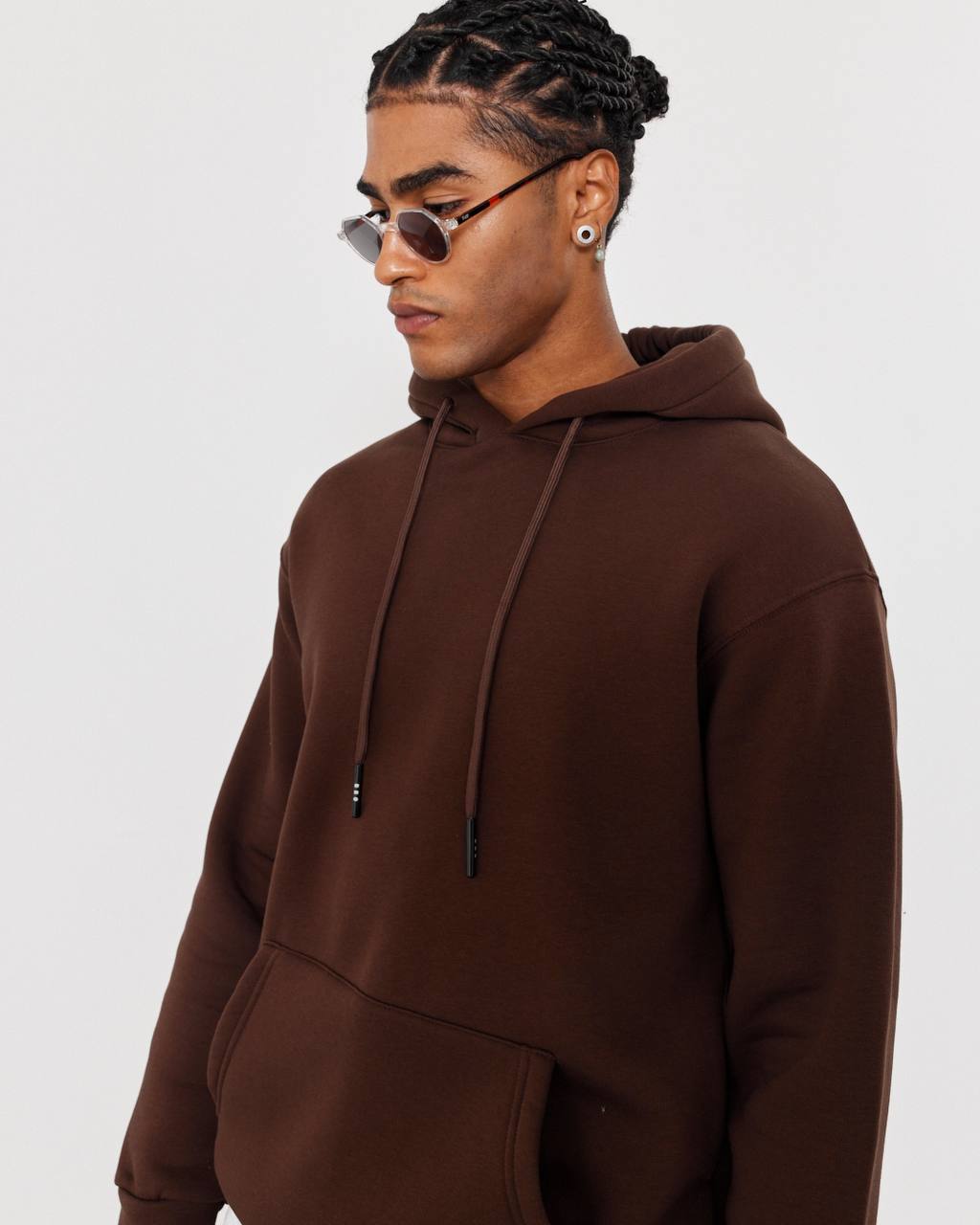 Oversized Hoodie Sweatshirt in Solid Color
