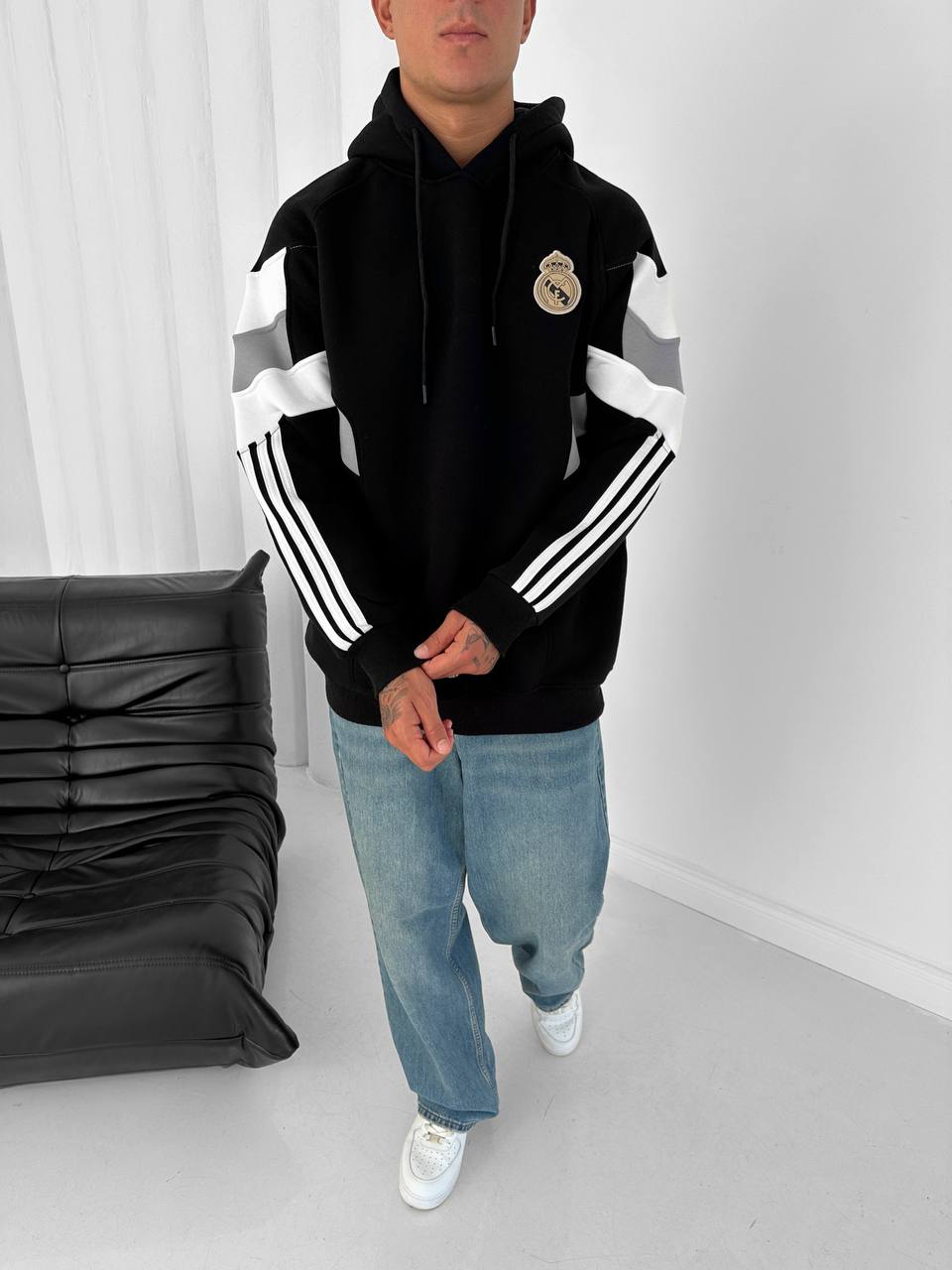Real Madrid Hooded Oversized Sweatshirt - Stylish and Comfortable