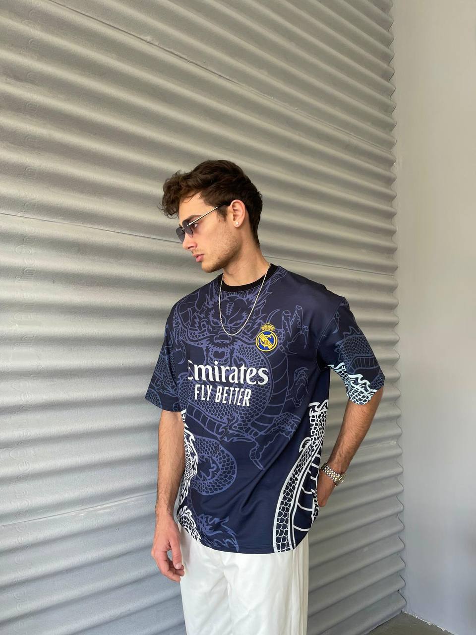 New Season Real Madrid Dragon Printed Oversized T-Shirt
