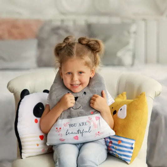 Cat "Have a Nice Day", kid's pillow, by Tigres
