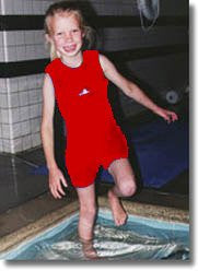 Warm Belly Kid's Neoprene Swimsuit - Red (6 months)