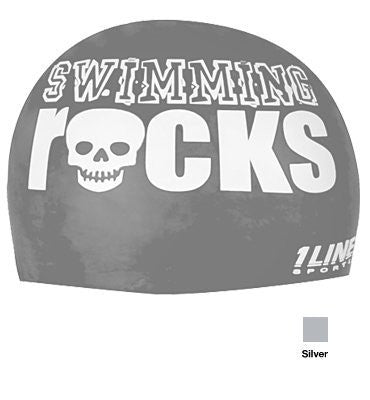 Swimming Rocks Silicone Swim Cap