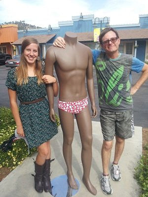 TS Swim Men's Swim Brief (Water Polo Cut) - Red with Skulls (24, 32)