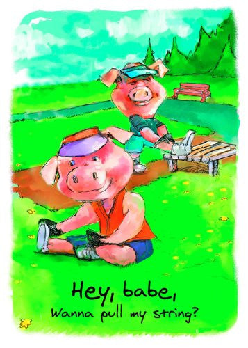 Far Gone Greetings Hamstring Stretch : Birthday Humor card