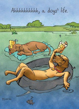 Far Gone Greetings Birthday Ahhhhhhhhh, a dog's life Greeting Card