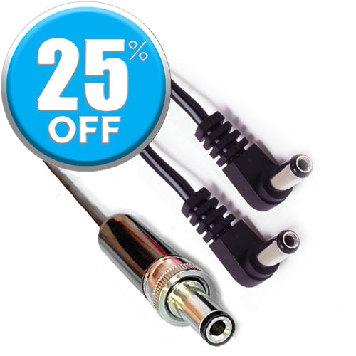 BDS to Dual 2.1mm Non-Locking RA Power Y-Cable