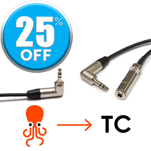 Tentacle Sync C15 Tentacle 3.5mm Mini-Jack Microphone Y-Cable 12"