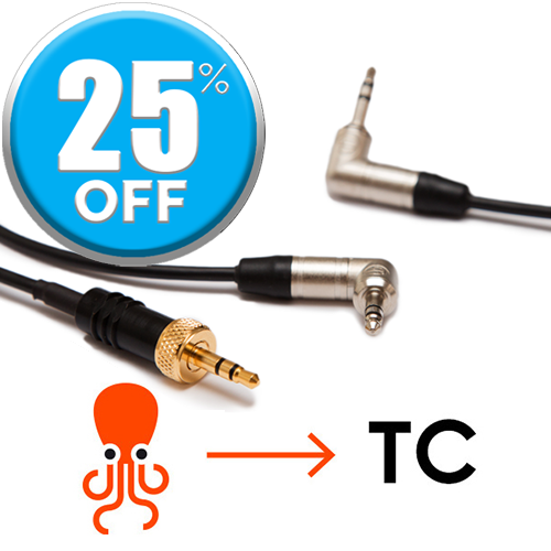 Tentacle Sync C16 Tentacle & Bodypack Receiver to Camera Y-Cable 8"