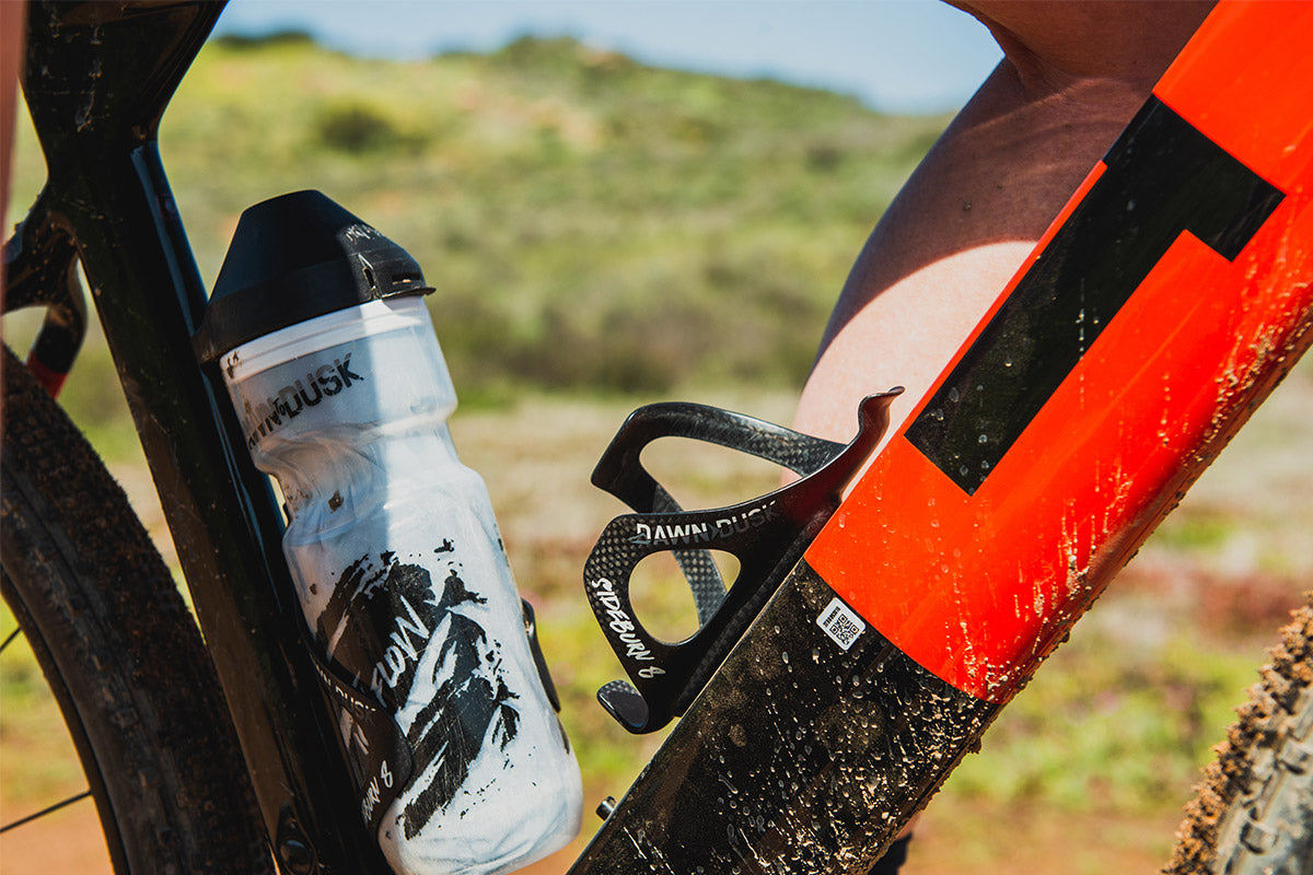 Sideburn 8 Carbon Water Bottle Cage for Gravel and Mountain Bikes (Left)