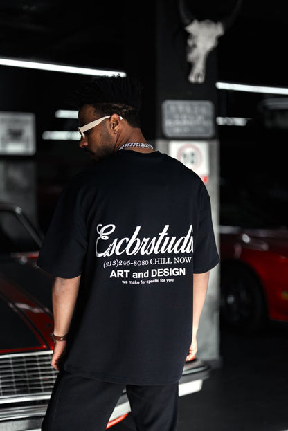 Escbrstudio Graphic Cotton Tee / Chill Now Art Design T-Shirt