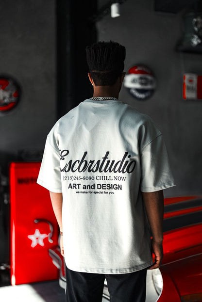 Escbrstudio Graphic Cotton Tee / Chill Now Art Design T-Shirt