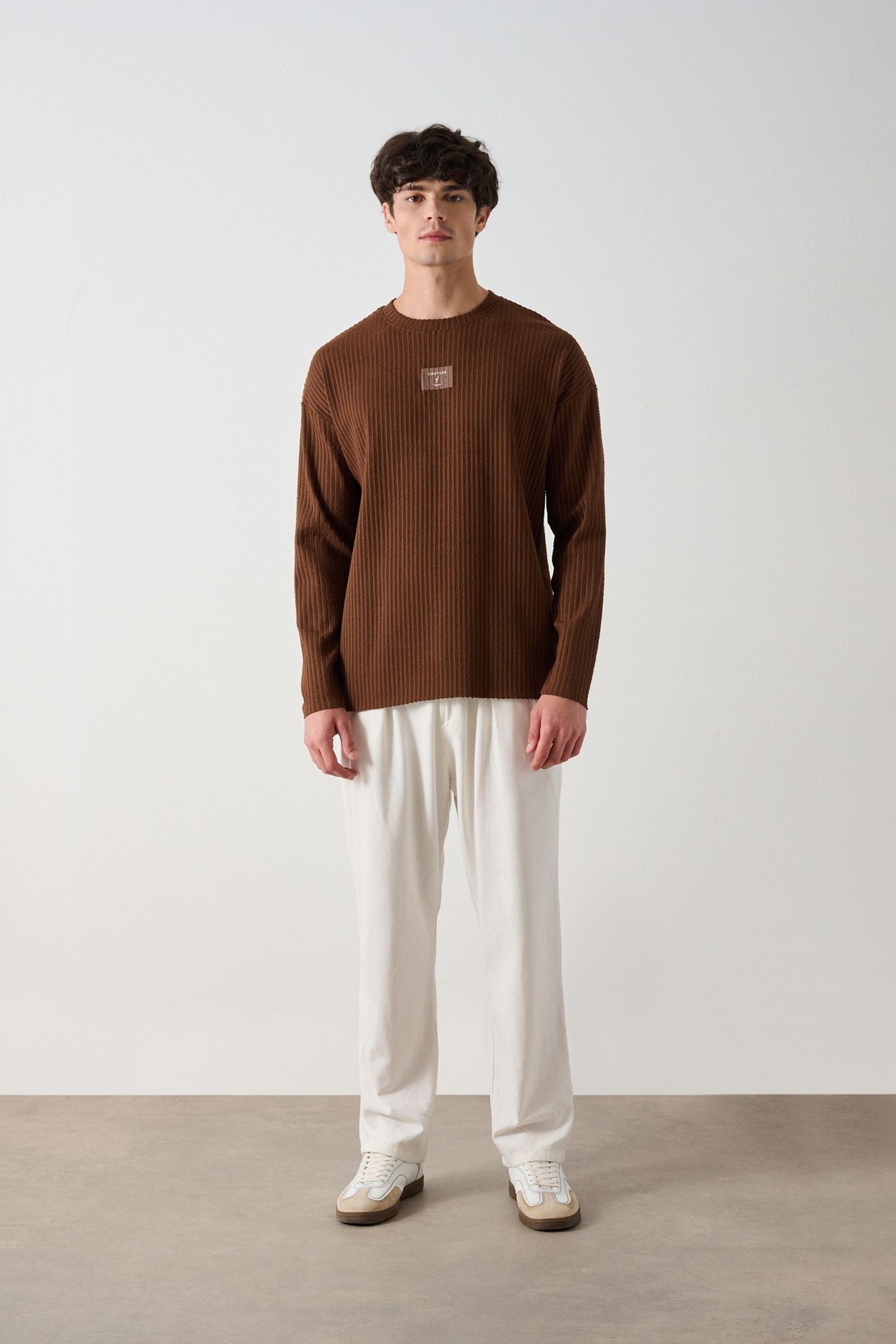 Modern Couture Patterned Oversized Knitwear