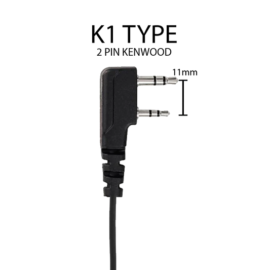 On Set Headsets™️ Filmpro K1 Kenwood compatible surveillance (Black)