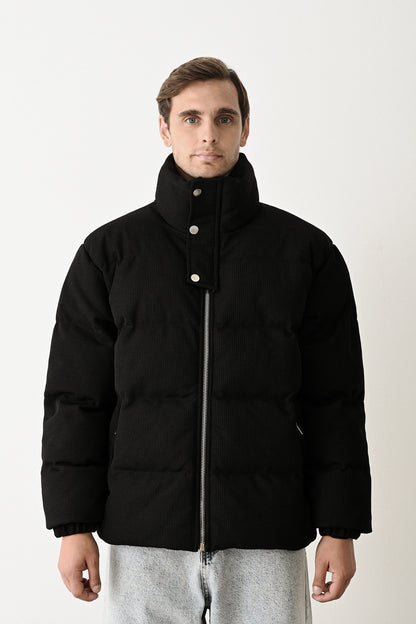 Black Quilted Winter Coat