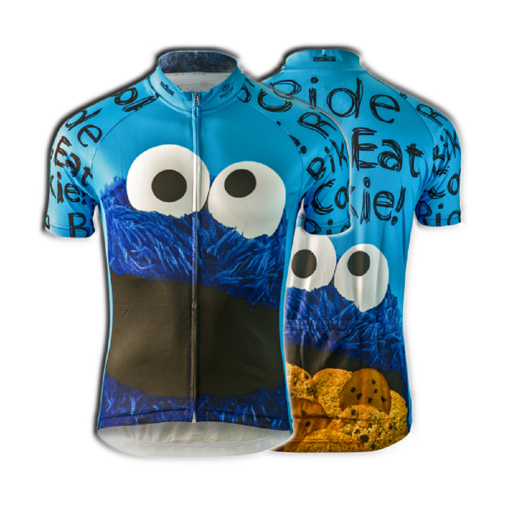 Cookie Monster Ride Bike Eat Cookie Women's Cycling Jersey (S, M, XL, 2XL)