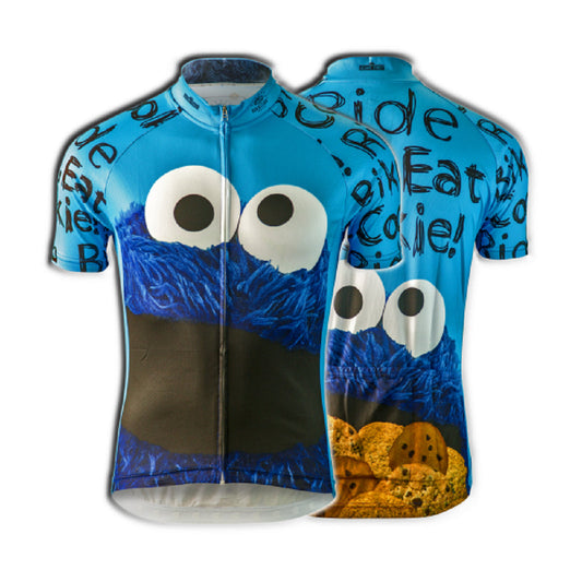 Cookie Monster Ride Bike Eat Cookie Women's Cycling Jersey (S, M, XL, 2XL)