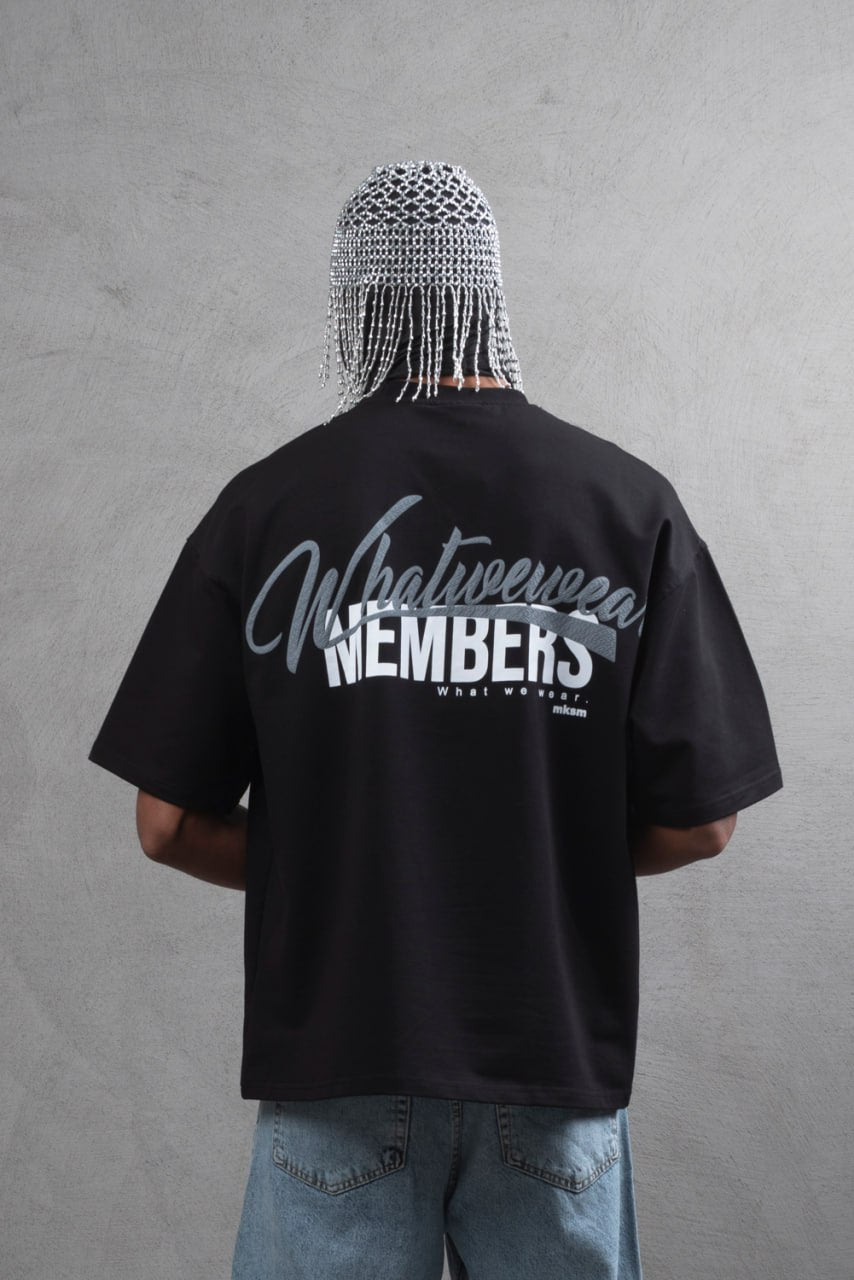 What We Wear MEMBERS Oversize Graphic Cotton T-Shirt – Unisex Streetwear