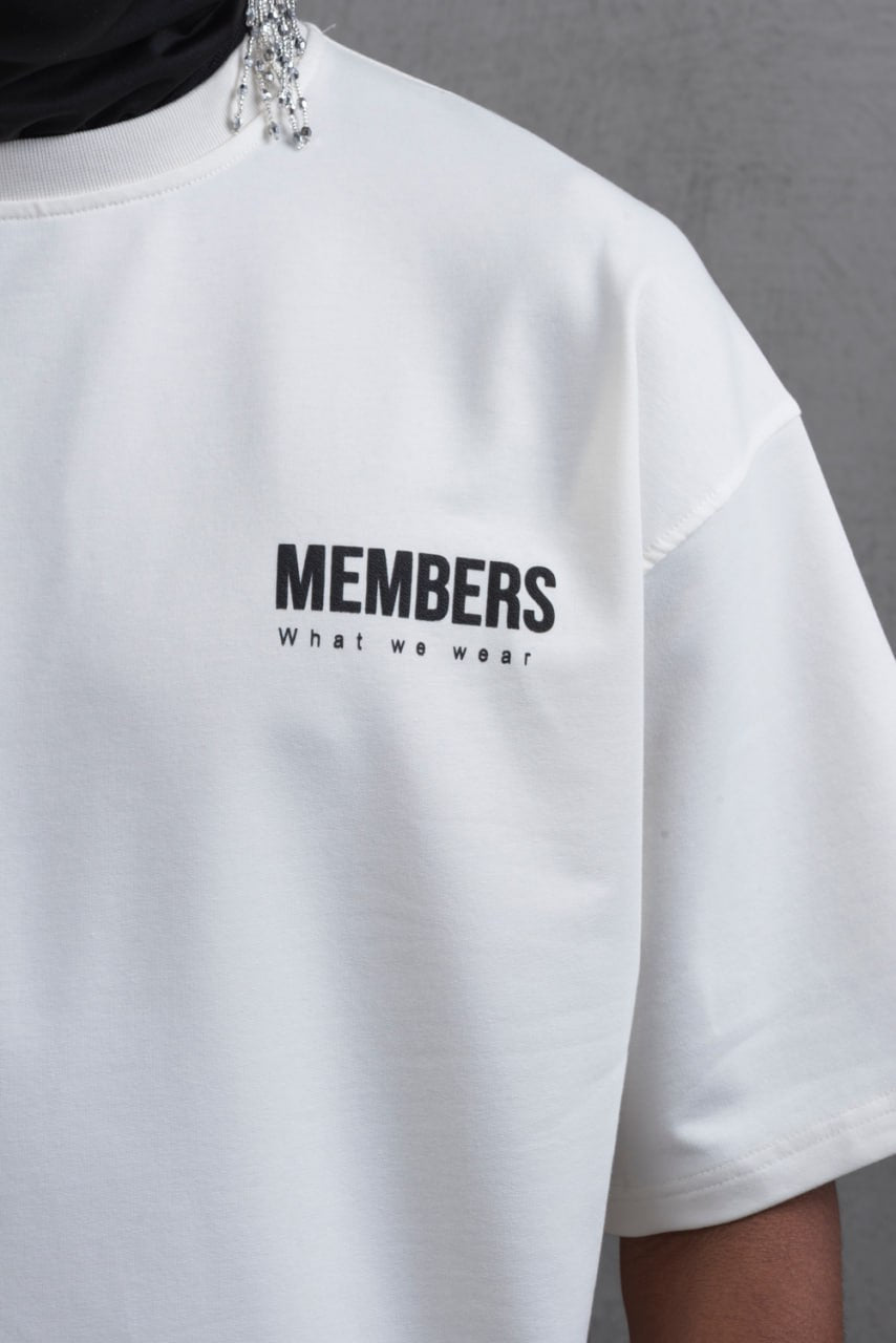 What We Wear MEMBERS Oversize Graphic Cotton T-Shirt – Unisex Streetwear