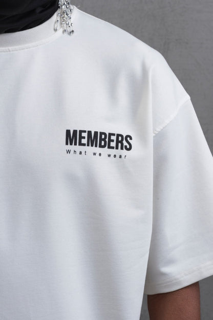 What We Wear MEMBERS Oversize Graphic Cotton T-Shirt – Unisex Streetwear
