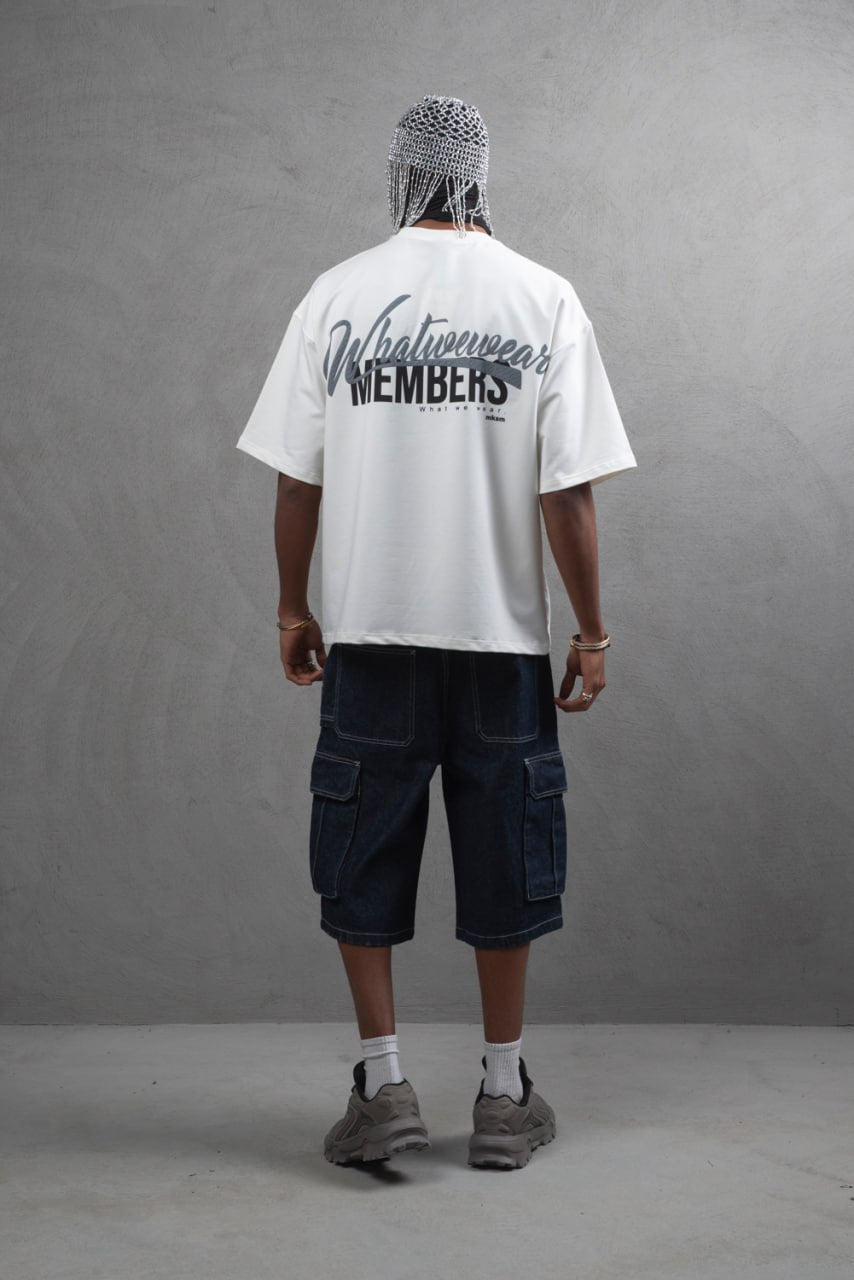 What We Wear MEMBERS Oversize Graphic Cotton T-Shirt – Unisex Streetwear