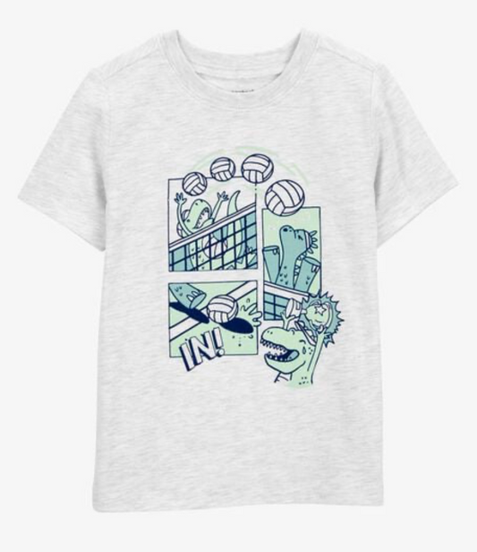 Toddler Boy Volleyball Short-Sleeve Graphic Tee - White