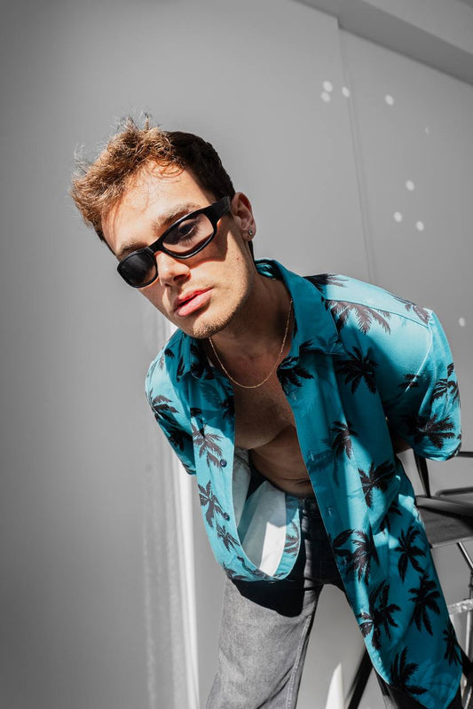 Tommy Vercetti Oversize Tropical Shirt – Palm Print Button-Up
