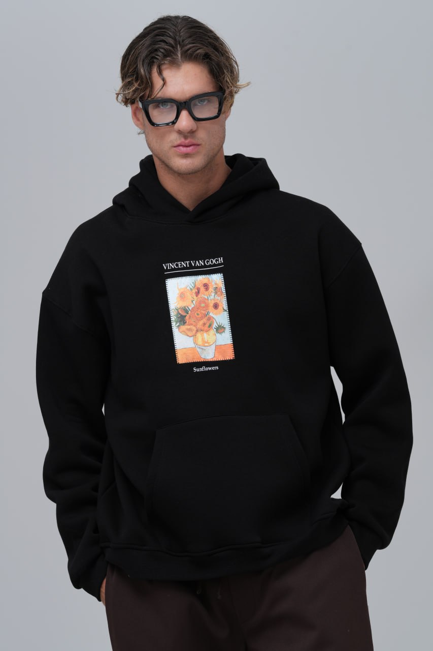 Van Gogh "Sunflowers" Graphic Hoodie
