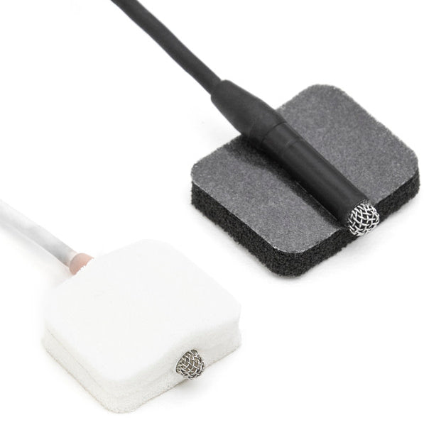 Viviana Pads Soft Foam Mounts for Lavalier Microphones - 12 and 30 Pack (Black, White)