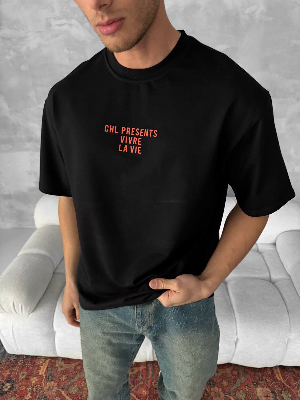 Vivre La Vie Floral Graphic Cotton Tee