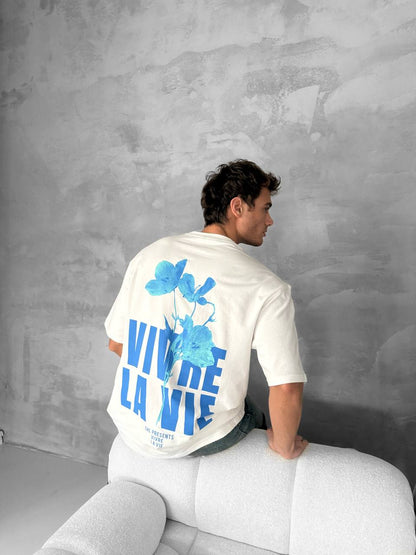 Vivre La Vie Floral Graphic Cotton Tee