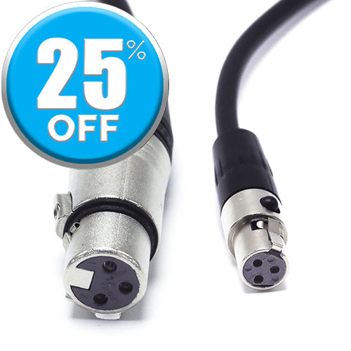 XLRf to TA3f - 18" Cable
