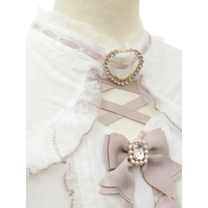 Lolita Lace Bow Off Shoulder Blouse