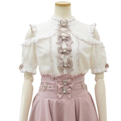 Lolita Lace Bow Off Shoulder Blouse