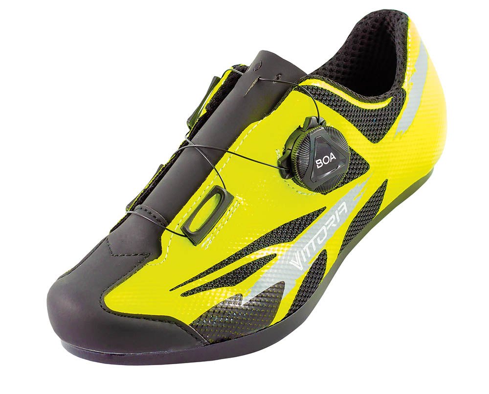 Vittoria Kid Boa Road Cycling Shoes - Fluro Yellow (EU 34)