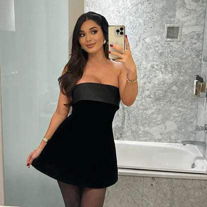 Elegant Velvet Mini Dress