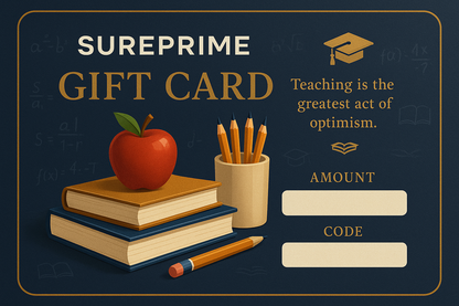 sureprime Gift Card for teachers