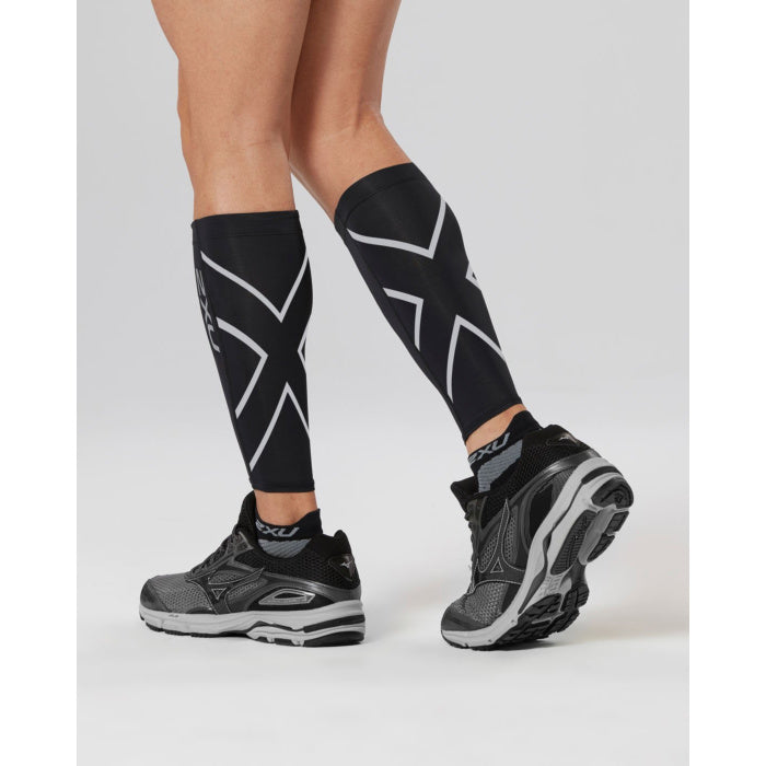 2XU Unisex Adult Compression Calf Guards (Black) XXS, XS, S, M, L, XL