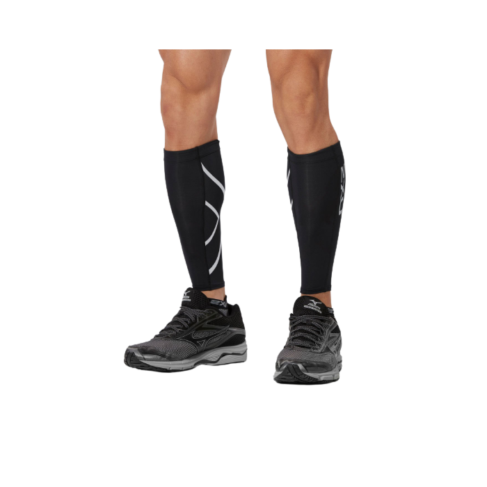2XU Unisex Adult Compression Calf Guards (Black) XXS, XS, S, M, L, XL